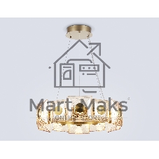 Светильник Ambrella light LH31021 BS/TI латунь/янтарь 56W 3000K D570*150