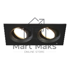 Встраиваемый поворотный точечный светильник Ambrella light TN102746/2 BK черный IP20 GU5.3/2 180*95*25