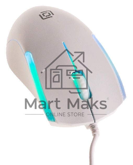 Мышь проводная Oklick 245M белый, 1000 dpi, USB, кнопки - 3