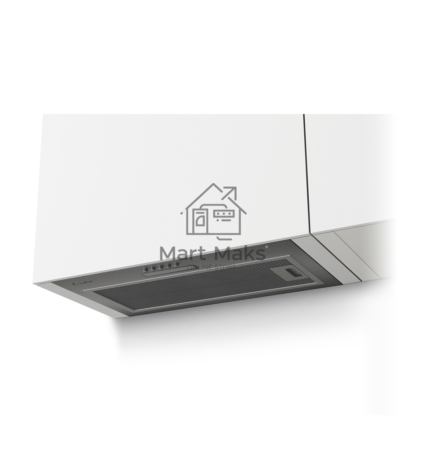 Вытяжка встраиваемая LEX GS BLOC LIGHT 600 нержавеющая сталь, 53 см, 500 куб. м/ч, 44 дБ