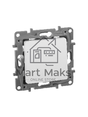 Переключатель ETIKA 10А, на винтах, бел.