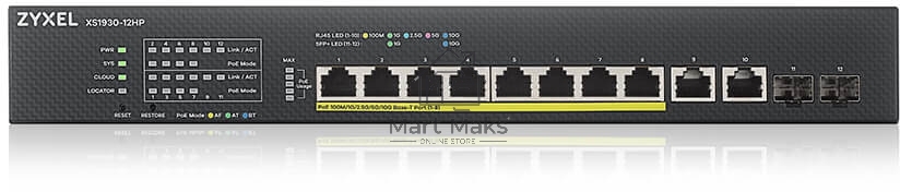 Коммутатор Zyxel NebulaFlex XS1930-12HP-ZZ0101F 2SFP+ 375W управляемый