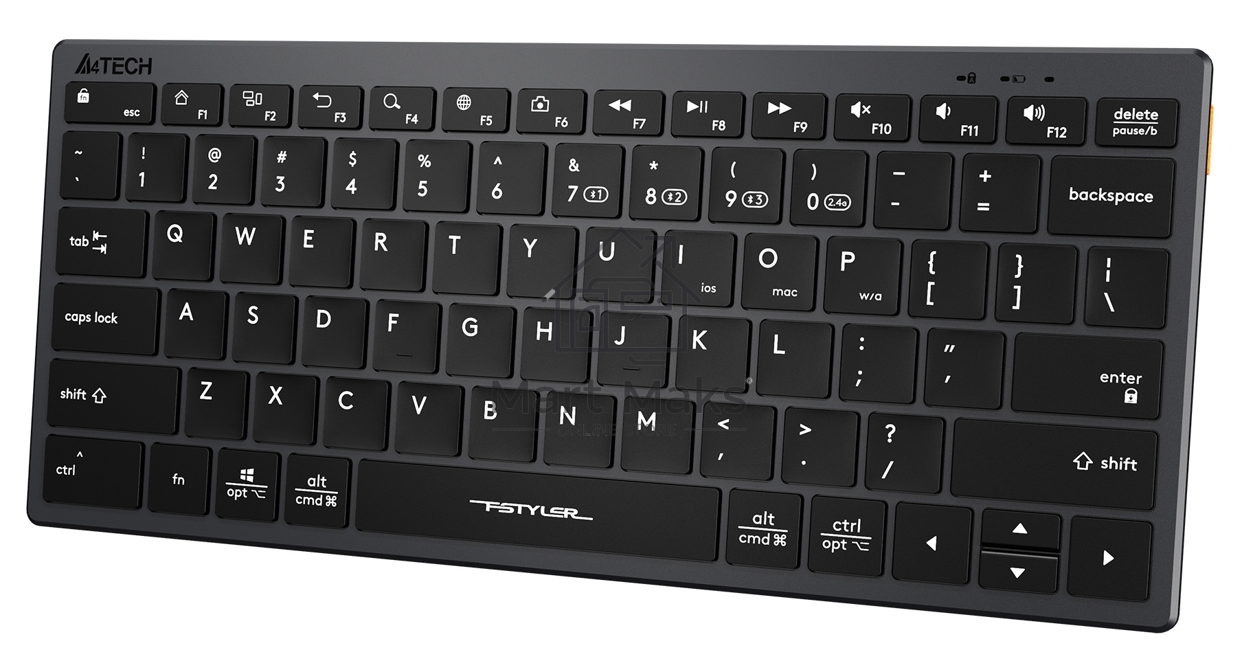 Клавиатура A4Tech Fstyler FBX51C серый USB беспроводная BT/Radio slim Multimedia