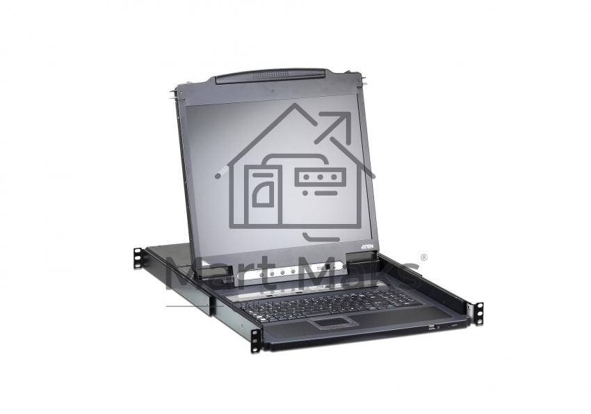 Переключатель KVM 16-портовый IP с ЖК-дисплеем Slideaway/ATEN SINGLE RAIL 16P PS/2-USB LCDKVMP 19INCH WIH IP