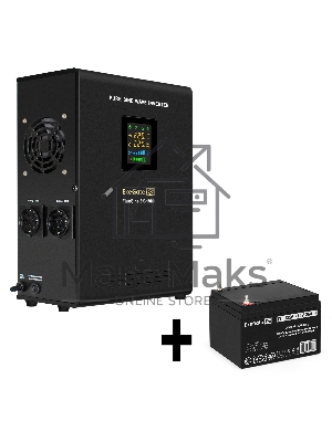 Комплект ИБП EX295997RUS + батарея 26Aч EX282970RUS 1шт (инвертор, синус, для котла, настенный) ExeGate FineSine SX-1000.LCD.AVR.2SH <1000VA/600W, чистая синусоида, цветной LCD-дисплей, AVR, 2*Schuko, линейно-интерактивный, крепление настенное/универсальн