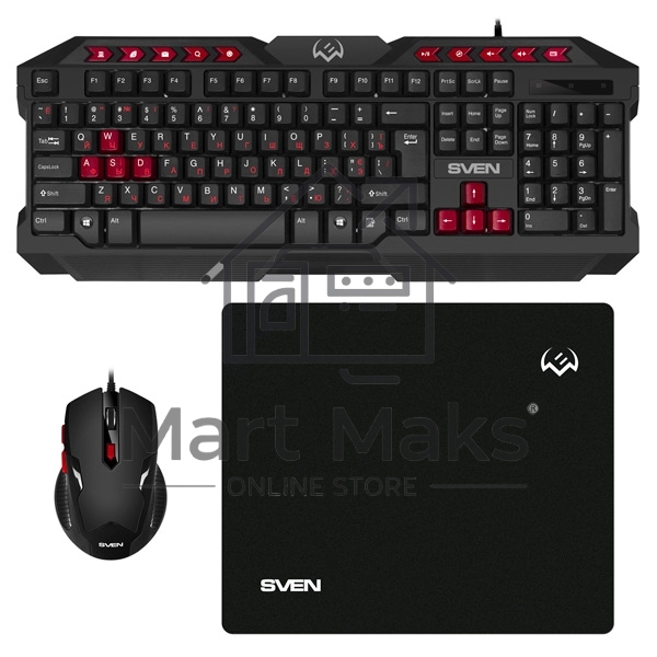 Набор SVEN GS-9200 игровые клавиатура, мышь и коврик