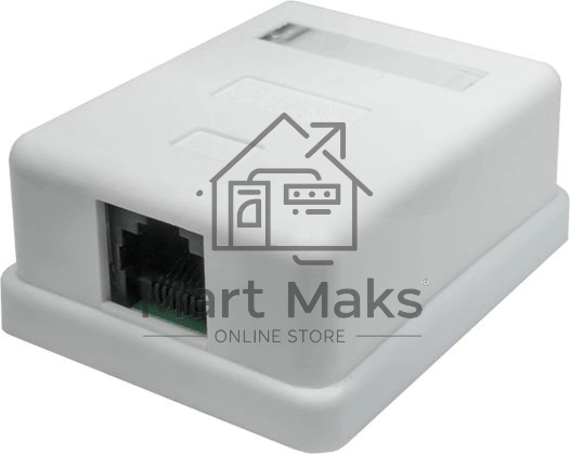 Розетка компьютерная 1-м 8P8C (RJ-45) UTP кат.5E SUPRLAN 10-0307