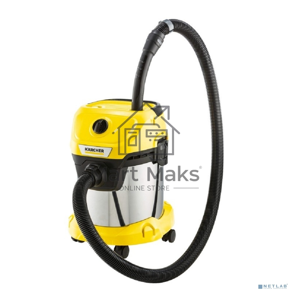 Строительный пылесос Karcher WD 3 S V-15/4/20 1000Вт (уборка: сухая) желтый
