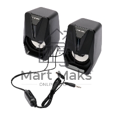 Акустическая система 2.0 Gembird SPK-303, 6Вт, пластик, рег.громкости, LED подсветка, черный