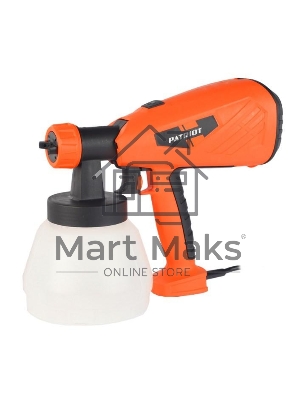 Краскопульт электрический PATRIOT SG500 HVLP 500 Вт., 100 DIN/сек, Расход 900 мл/мин., Резервуар: 1300 мл