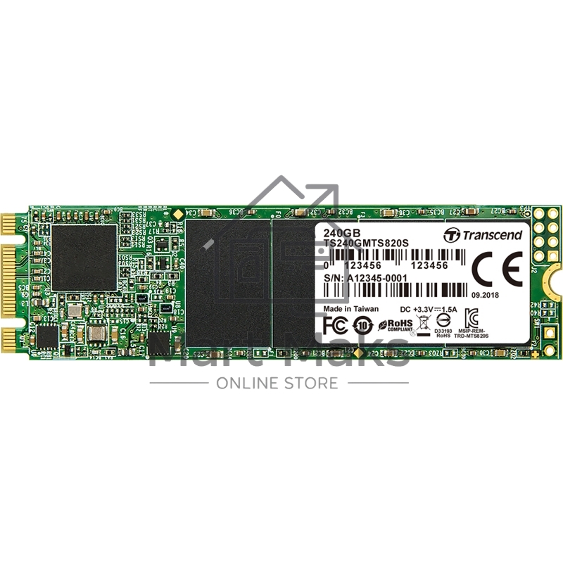 Накопитель SSD Transcend MTS820, 240GB, M.2, SATA III, R/W 550/420