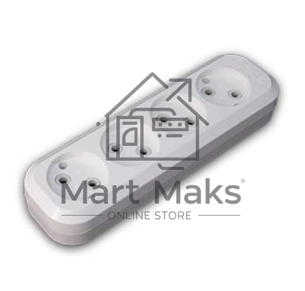 Колодка удлинителя 4 гнезда без заземления MAKEL MGP141