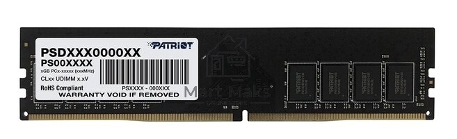 Оперативная память Patriot, DDR4, 4GB (1x4 GB), 2666 MHz, CL19, DIMM