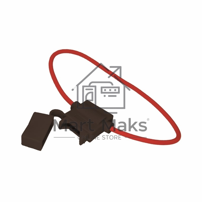 Держатель предохранителя типа стандарт прямоугольный черный Rexant