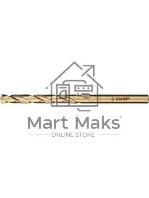 Сверло по металлу, Зубр КОБАЛЬТ 5.0х86мм, сталь Р6М5, класс А