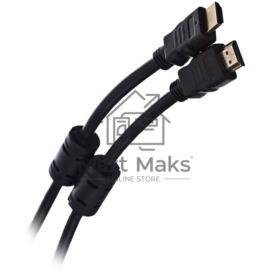 Кабель HDMI v.1.4 10м Telecom, 2 фильтра, 19M -19M, с позолоченными контактами