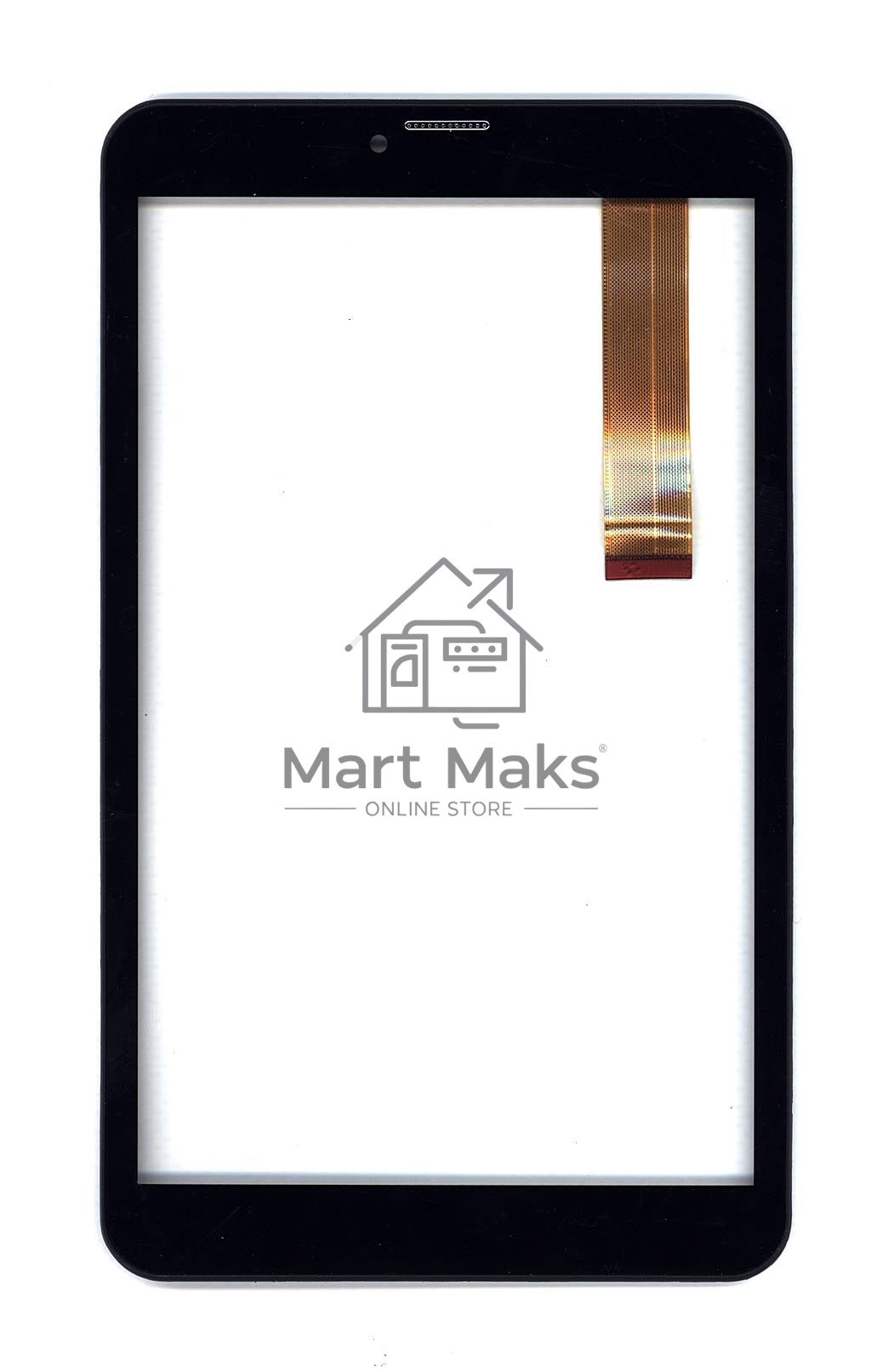 Сенсорное стекло (тачскрин) для Irbis TZ81L, черное с рамкой