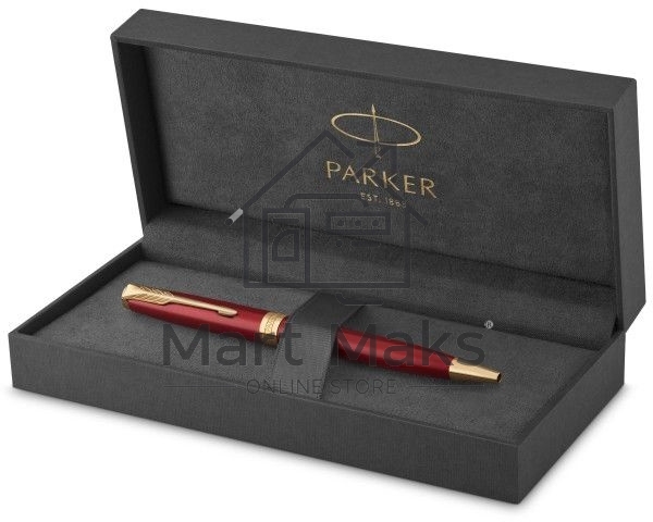 Ручка шариковая Parker Sonnet Core K539 (CW1931476) LaqRed GT M, черные чернила, подарочная коробка