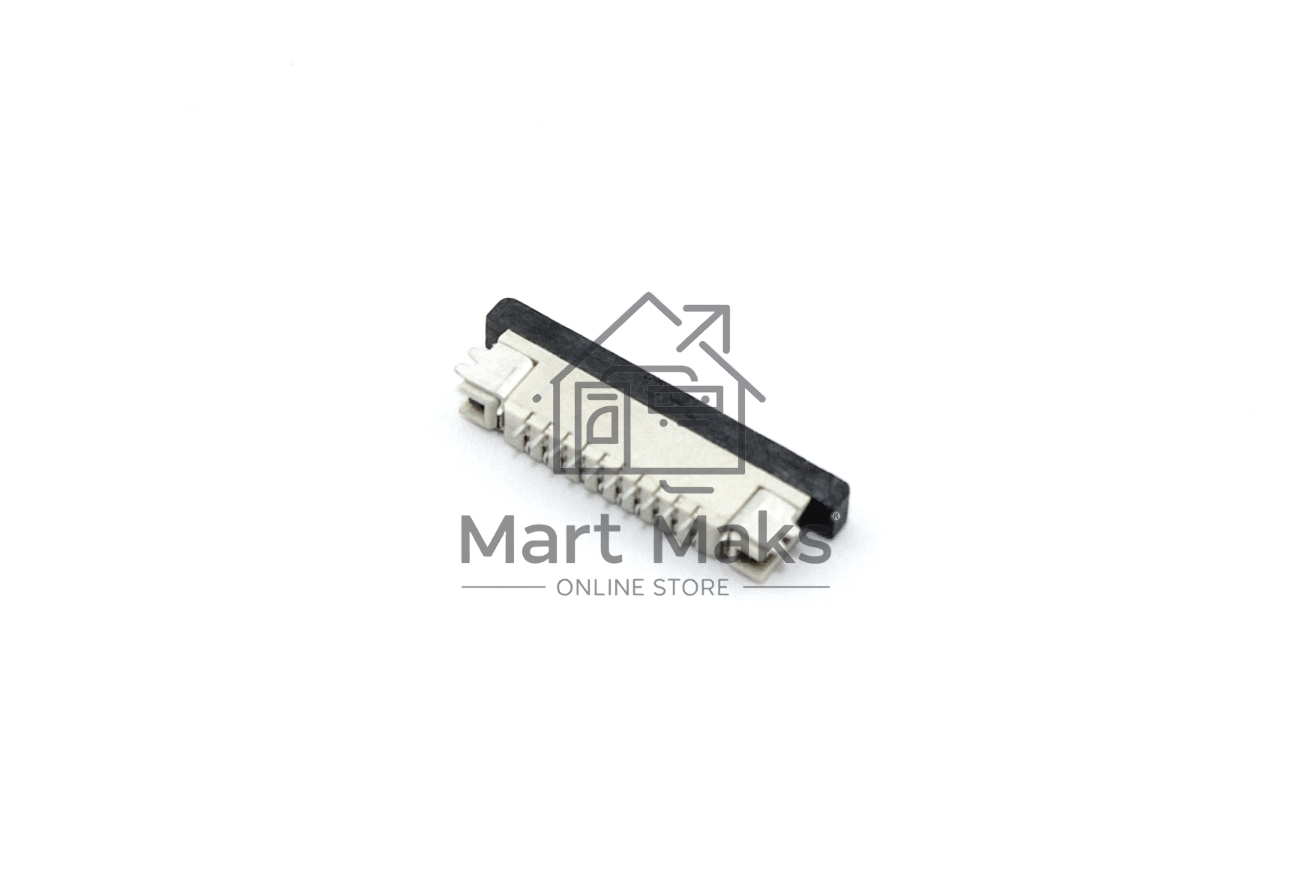Разъем FPC  Half Coverage Top Contact 0.8K-BS-10PWB 10 pin высота 2мм шаг 0,8мм