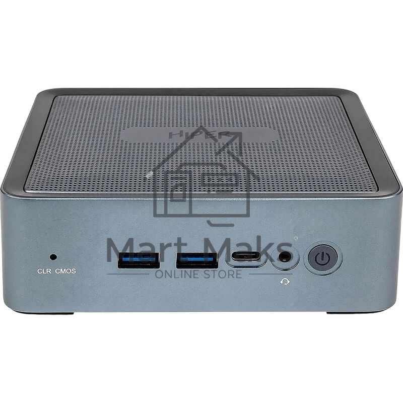 Мини ПК HIPER EXPERTBOX D20 Intel Core i5 1240P(1.7Ghz)/16384Mb/512PCISSDGb/noDVD/Int:Intel Iris Xe Graphics/BT/WiFi/war 1y/0.45kg/Тёмно-серый/Win11Pro + WiFi 6, BT 5.2,металл, VESA 75х75, 100х100
