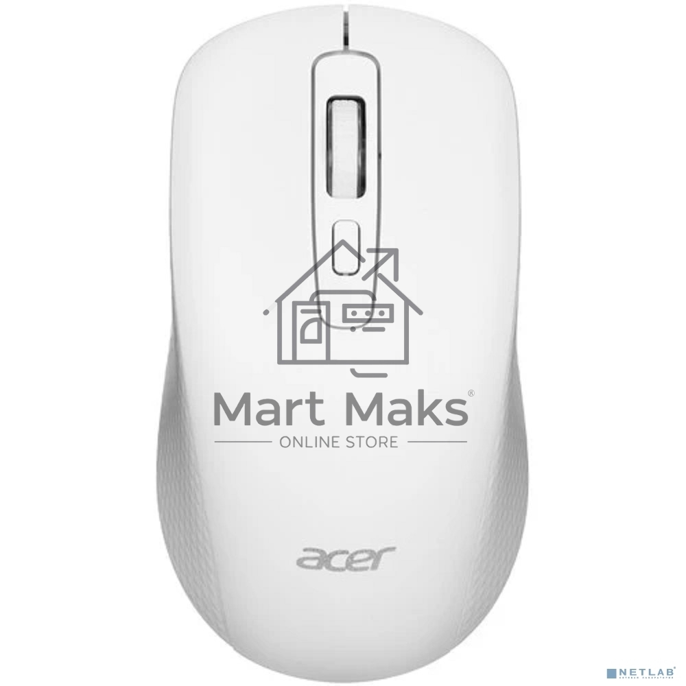 Мышь беспроводная Acer OMR309 белый, 1600 dpi, радиоканал, USB, кнопки - 4