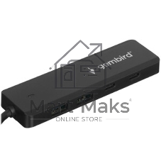 Разветвитель USB3.1 Gembird UHB-C425, 2xUSB, 2xType-C, с доп.питанием (порт Type-C), кабель Type-C 19см