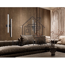Настенный светодиодный светильник Ambrella light FL6152 BK черный 18W 3000K-6400K 510*120*65