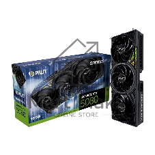 Видеокарта Palit GeForce RTX 5080 GamingPro V1, 16 GB GDDR7, 256 bit, 3xDisplayPort, HDMI, GPU 2617 MHz