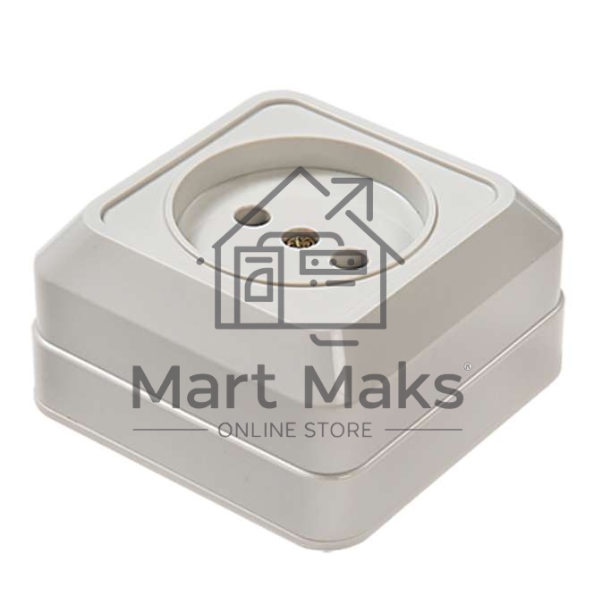 Розетка 1-м BOLLETO накл. 7022 бел. ASD / IN HOME 4680005959785