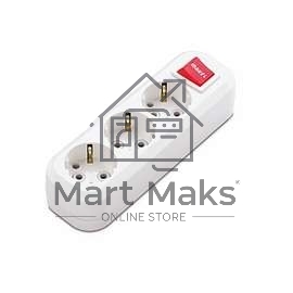 Колодка удлинителя MAKEL MGP211 3 гнезда с заземлением c выключателем