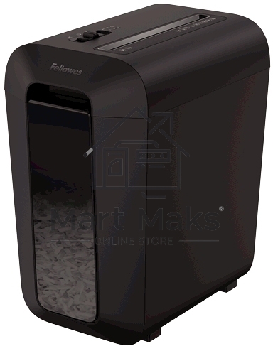 Шредер Fellowes PowerShred LX65 черный (секр.P-4)/перекрестный/10лист./22лтр./скрепки/скобы/пл.карты