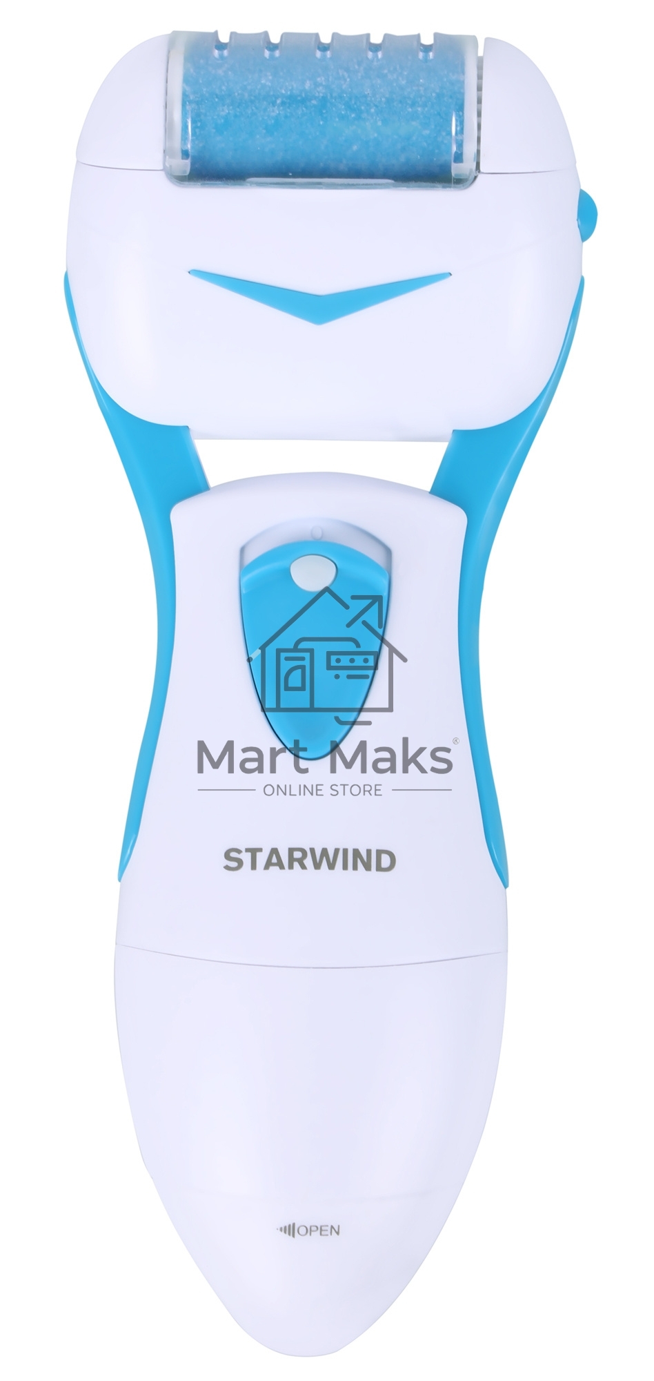 Пилка электрическая Starwind SBS 2014 для стоп, синий/белый, 2 насадки