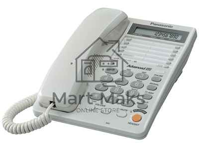 Телефон проводной Panasonic KX-TS2365RUW белый 16-зн ЖКД, однокноп.набор 20 ном., автодозвон, спикерфон