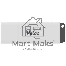 Флешка USB Netac U185 (NT03U185N-008G-20WH), 8Gb, USB 2.0, R/W 25/10, белый/серый