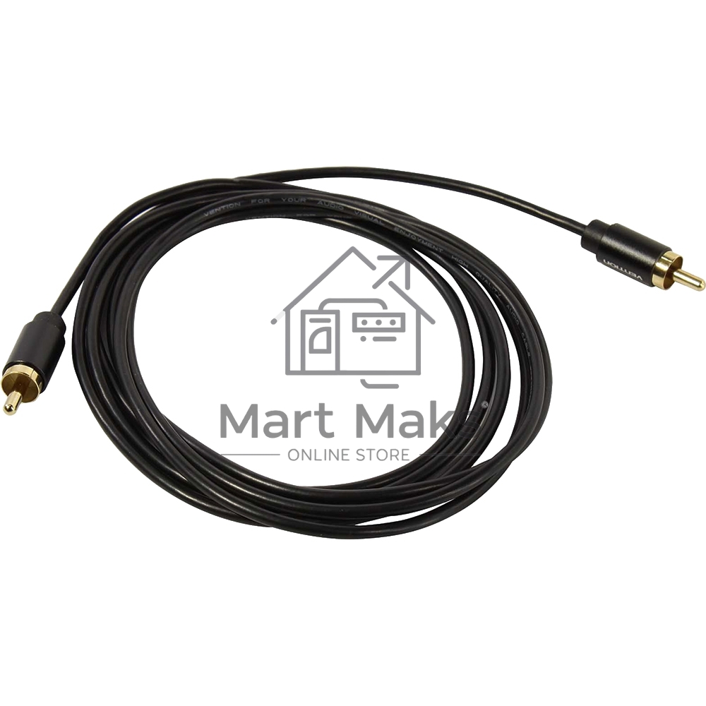 Кабель Vention аудио RCA M/RCA M - 2м черный