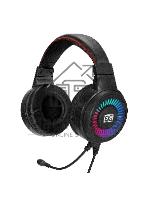 Полноразмерные игровые наушники с микрофоном (гарнитура) ExeGate Gaming HS-520G (USB, 2x3.5мм, динамик 40мм, 20-20000Гц, длина кабеля 2.5м, регулировка громкости, RGb подсветка)