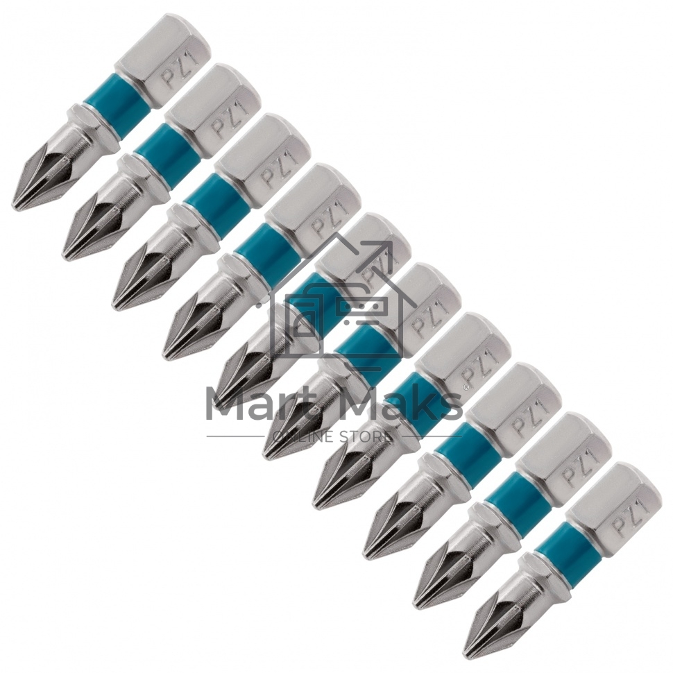 Набор бит GROSS РZ1x25, сталь S2, 10шт 11339