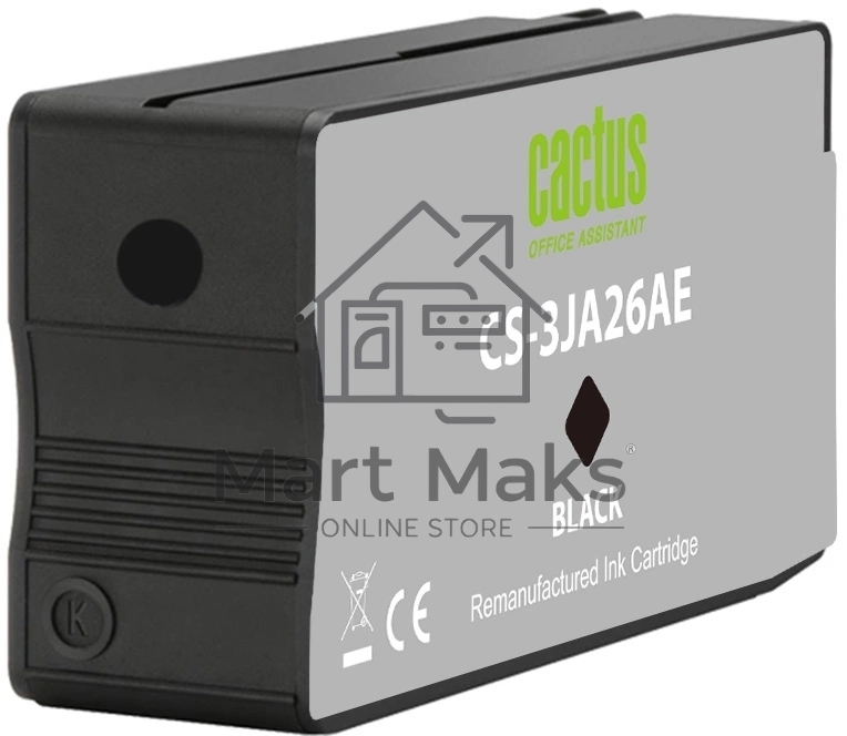 Картридж струйный Cactus CS-3JA26AE 963 черный (23 мл) для HP OfficeJet 9010/9012/9013/9014