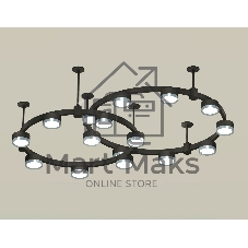 Светильник Ambrella light XR92221160/16 SBK/PPH черный песок/графит полированный GX53 (A9222, A9227, C9242, C9238, N8133)