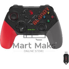 Геймпад A4Tech Bloody GPW50 Sports черный/красный USB Беспроводной виброотдача обратная связь