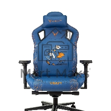 Кресло игровое Knight Craft Dragon синий эко.кожа крестов. металл
