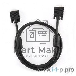 Кабель Gembird/Cablexpert CC-PPVGA-6B, Кабель VGA Premium,15M/15M, 1.8м, тройн.экран, феррит.кольца, черный, пакет