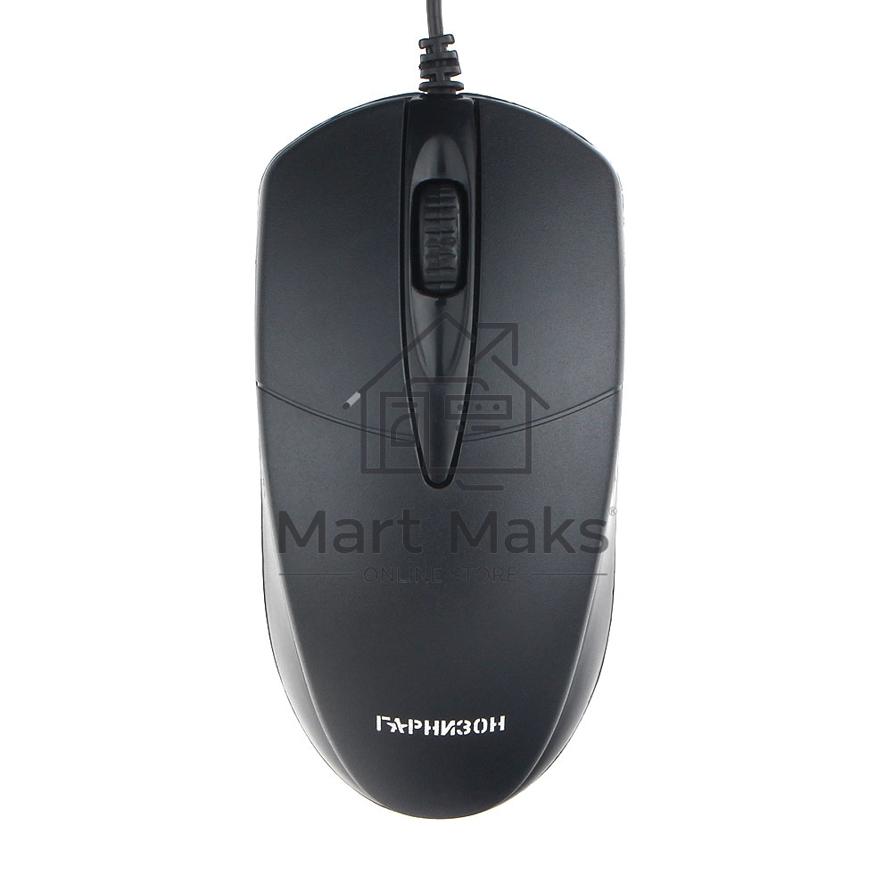 Мышь проводная Гарнизон GM-220 черный, 1000 dpi, USB, кнопки - 3