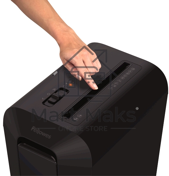 Шредер Fellowes PowerShred LX65 черный (секр.P-4)/перекрестный/10лист./22лтр./скрепки/скобы/пл.карты