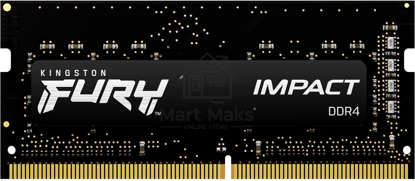 Оперативная память Kingston Fury Impact, DDR4, 8GB (1x8GB), 3200MHz, CL20, SO-DIMM