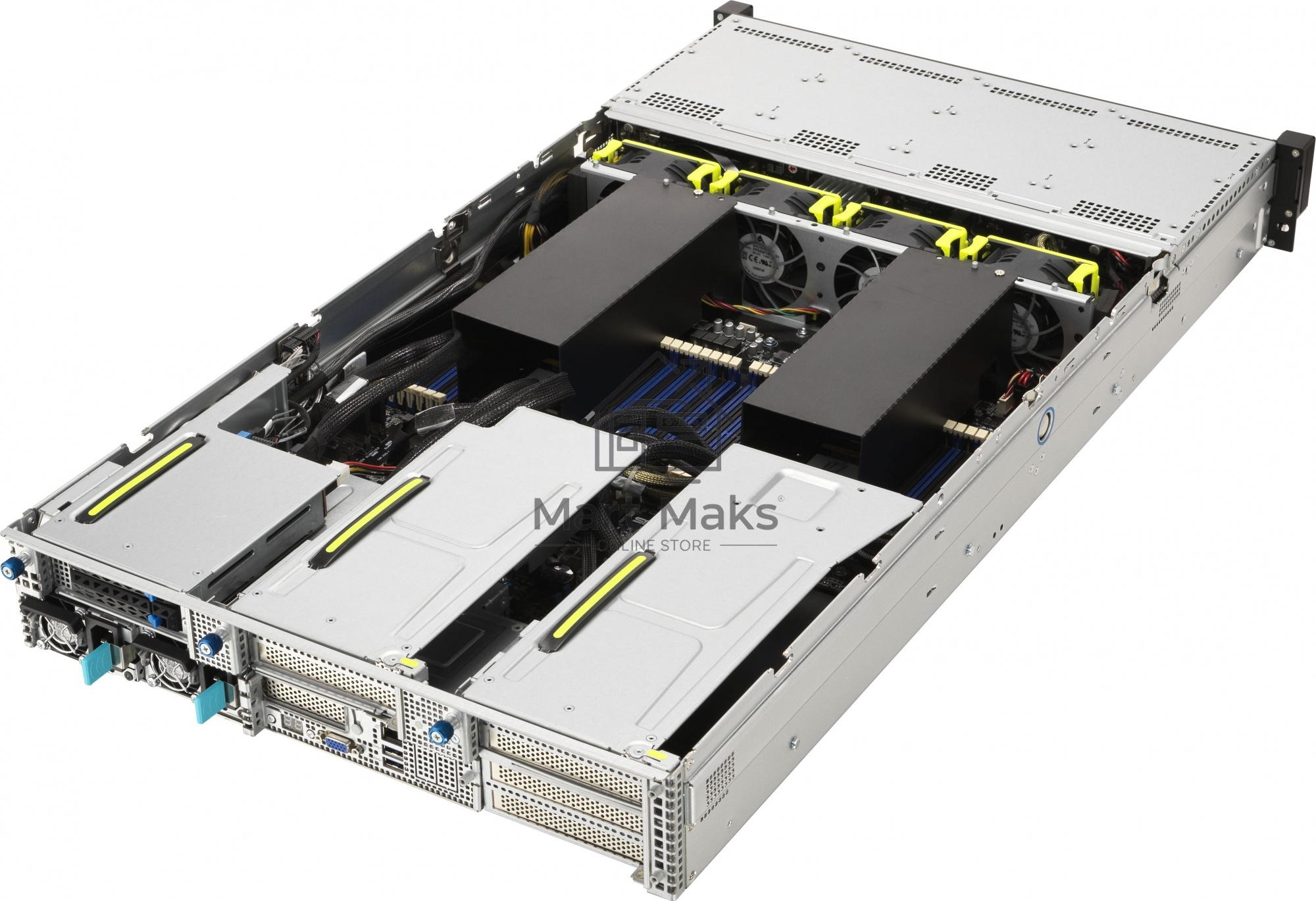 Серверная платформа Asus RS720A-E11-RS12 3x SFF8643 + 4x Slimx8 NVME + 4x Slimx4(NVME) on the backplane, support 8xNVME to motherboard, 1x OCP 3.0, 2x 10GbE (Intel x710), 2x 1600W