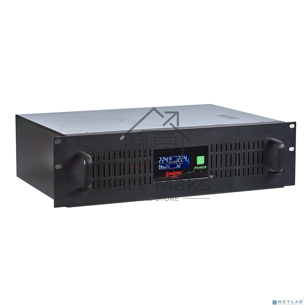 Источник бесперебойного питания ExeGate ServerRM UNL-1500.LCD.AVR.С13.RJ.USB.3U <1500VA/900W, LCD, AVR, 4*C13, RJ45/11, USB, 3U>