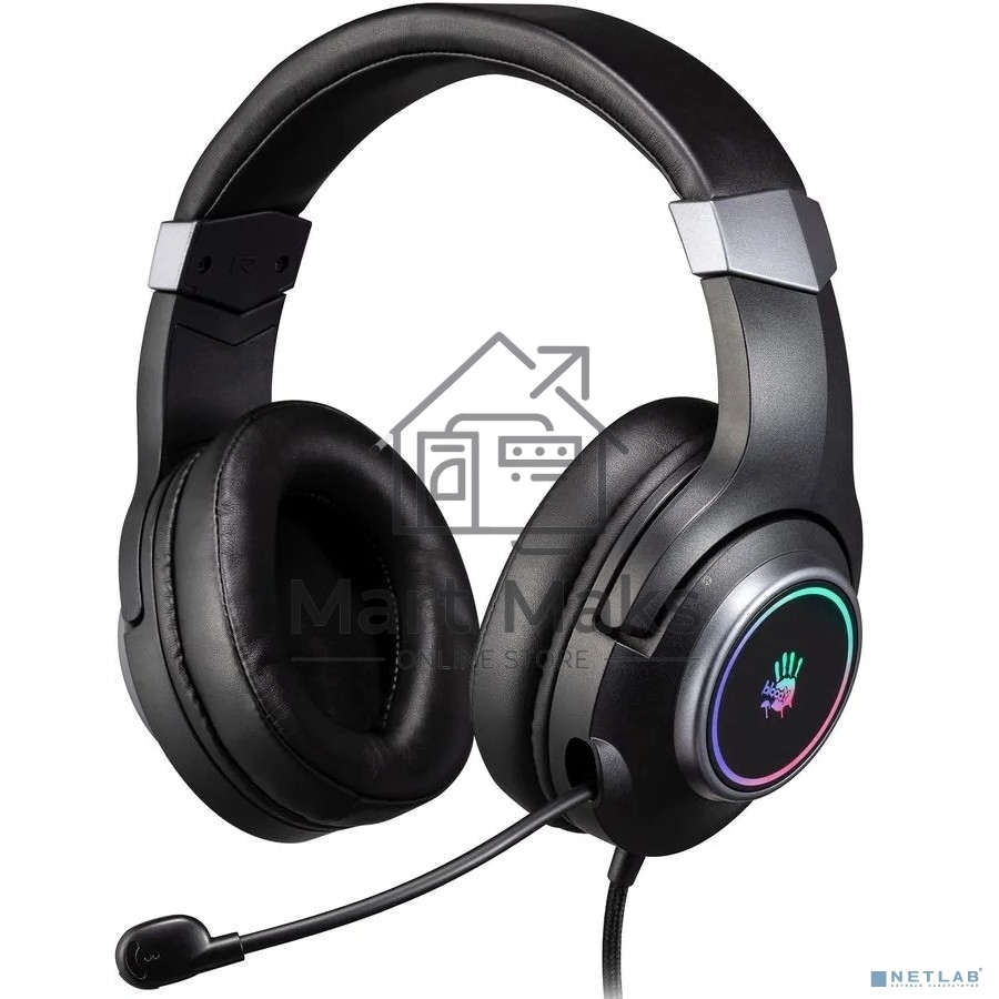 Наушники с микрофоном A4Tech Bloody G350 черный 2м мониторные USB оголовье (G350 USB/ BLACK)