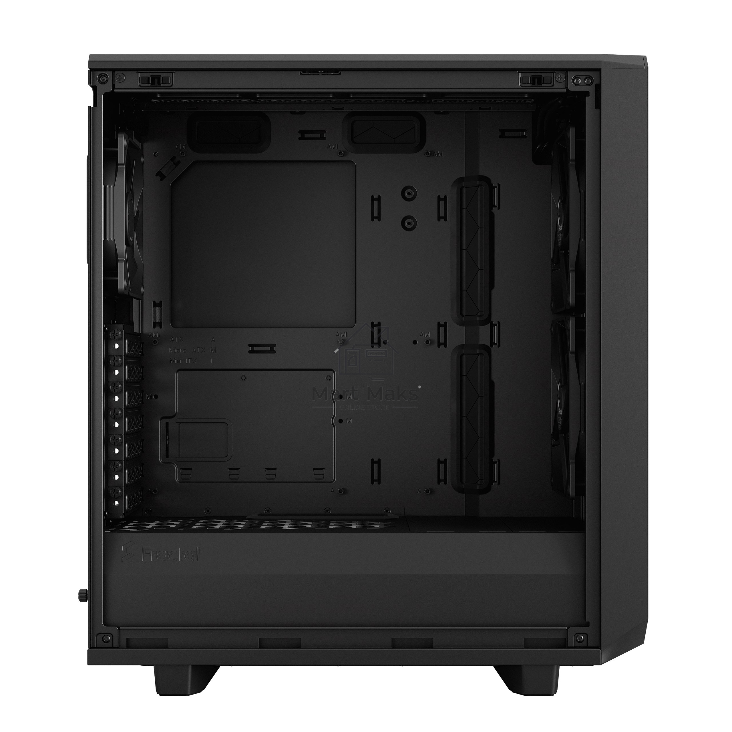 Компьютерный корпус Fractal Design MESHIFY 2 COMPACT BLACK - DARK TG / ATX, TG / 2x140mm & 1x120mm fans inc. / FD-C-MES2C-02