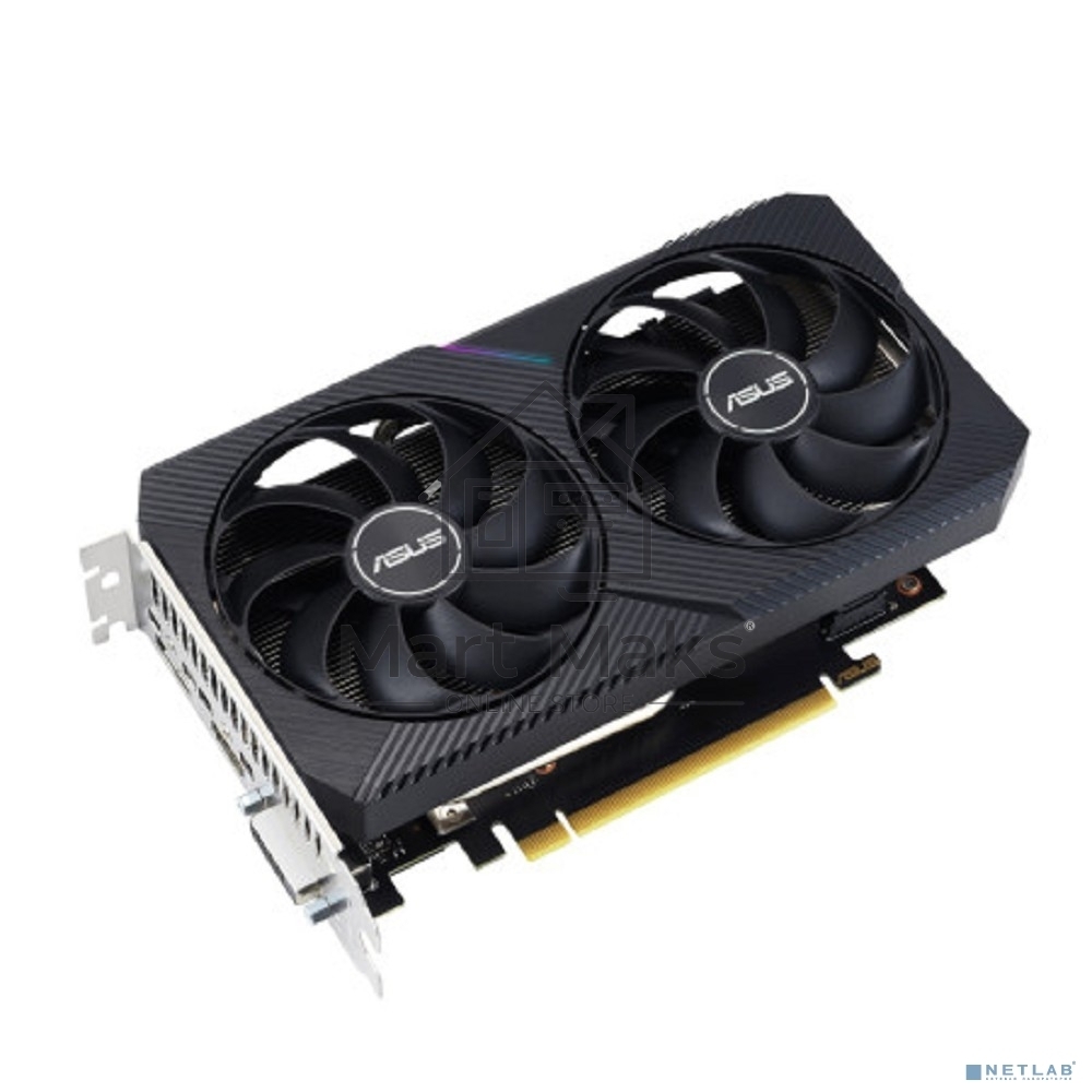 Видеокарта Asus NVIDIA GeForce RTX 3050 8192Mb DUAL-RTX3050-O8G-V2 PCI-E 4.0 128 GDDR6 1822/14000 HDMIx1 DPx3 HDCP Ret